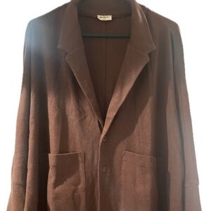 Pact Mahogany Heather Airplane Relaxed Blazer M